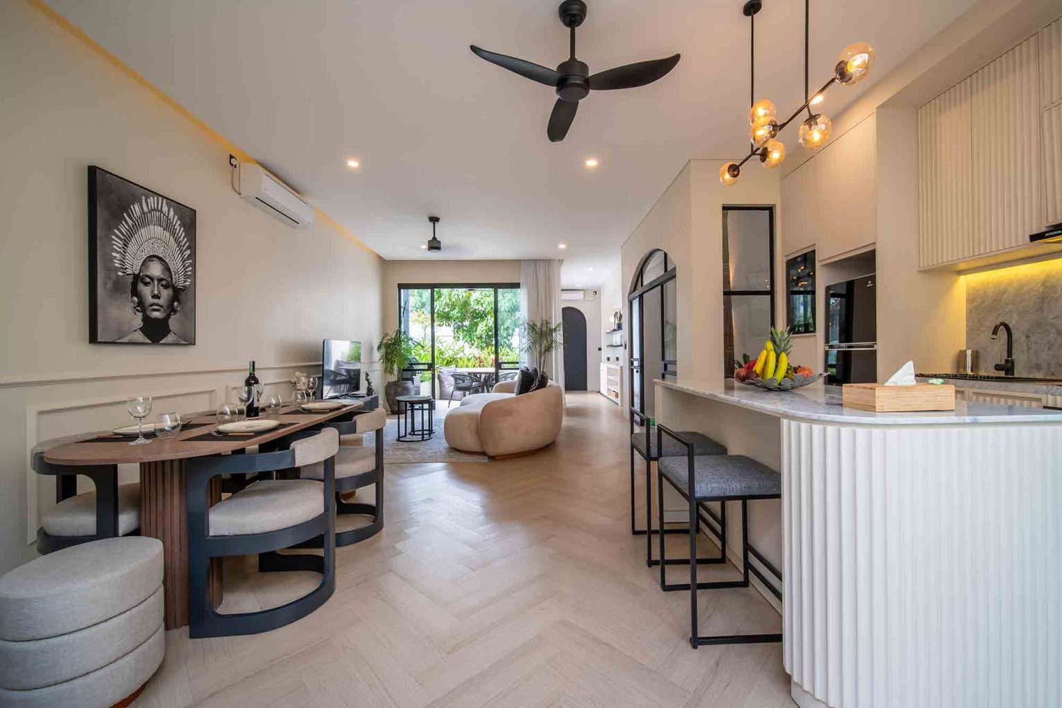 Living and dining, view 2